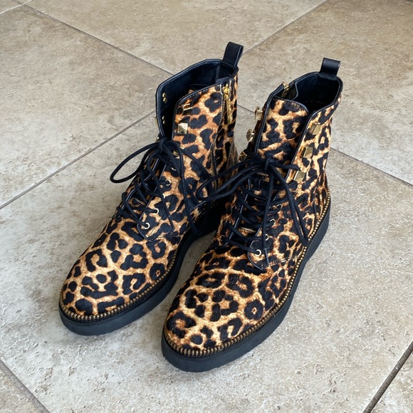 Michael Kors Calf Hair Haskell Combat Boot - Picture 1 of 16